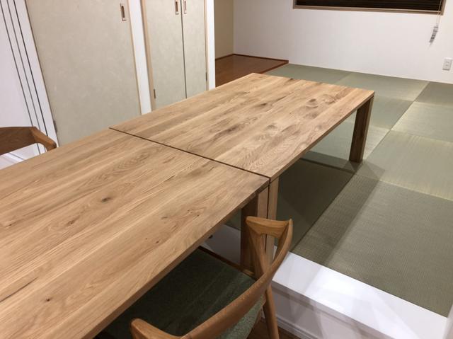 サイズ1㎝単位で変更できるテーブル｜ダイニングテーブル｜ 商品一覧｜松井家具