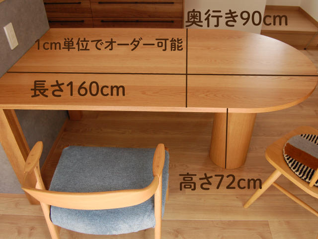 変形テーブルサイズを書いた画像